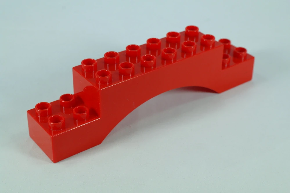 LEGO® DUPLO® cihla 2x10x2 oblouk - červený