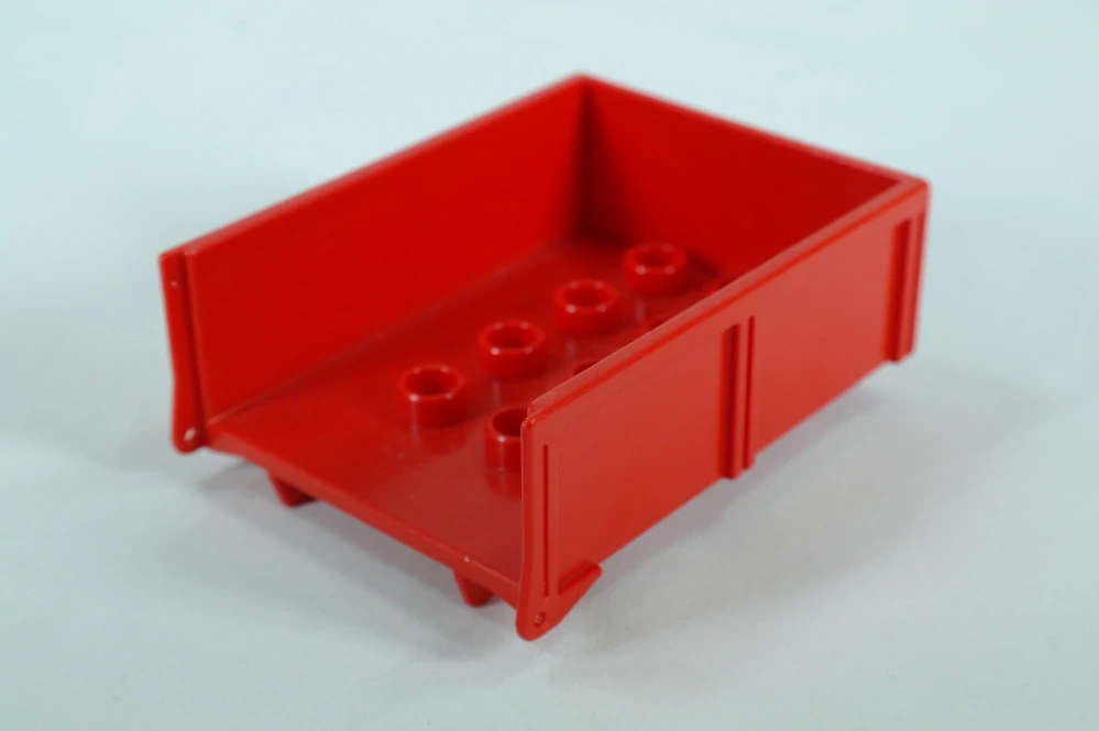 LEGO® DUPLO® korba vozu 2x4 bez zadního víka/bočnice - červená