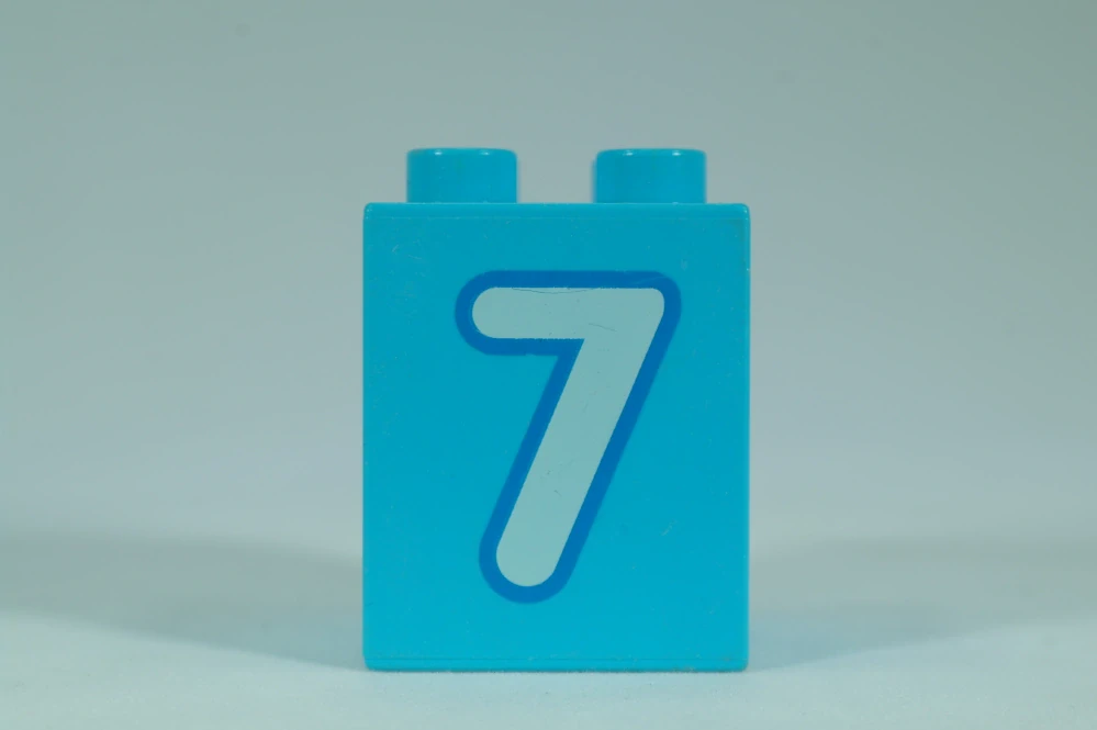 LEGO® DUPLO® čísla 2x2x2 středně azurová - 7