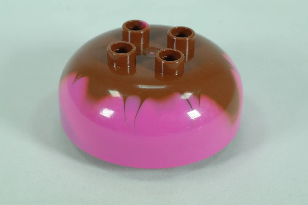 LEGO® DUPLO® kopeček zmrzliny tmavě růžový s hnědou polevou