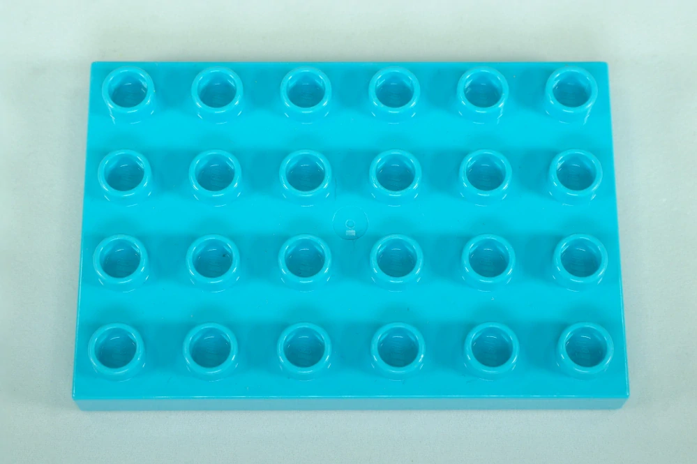 LEGO® DUPLO® deska 4x6, středně azurová