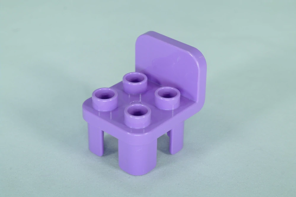 LEGO® DUPLO® židle, zaoblené opěradlo - středně levandulová