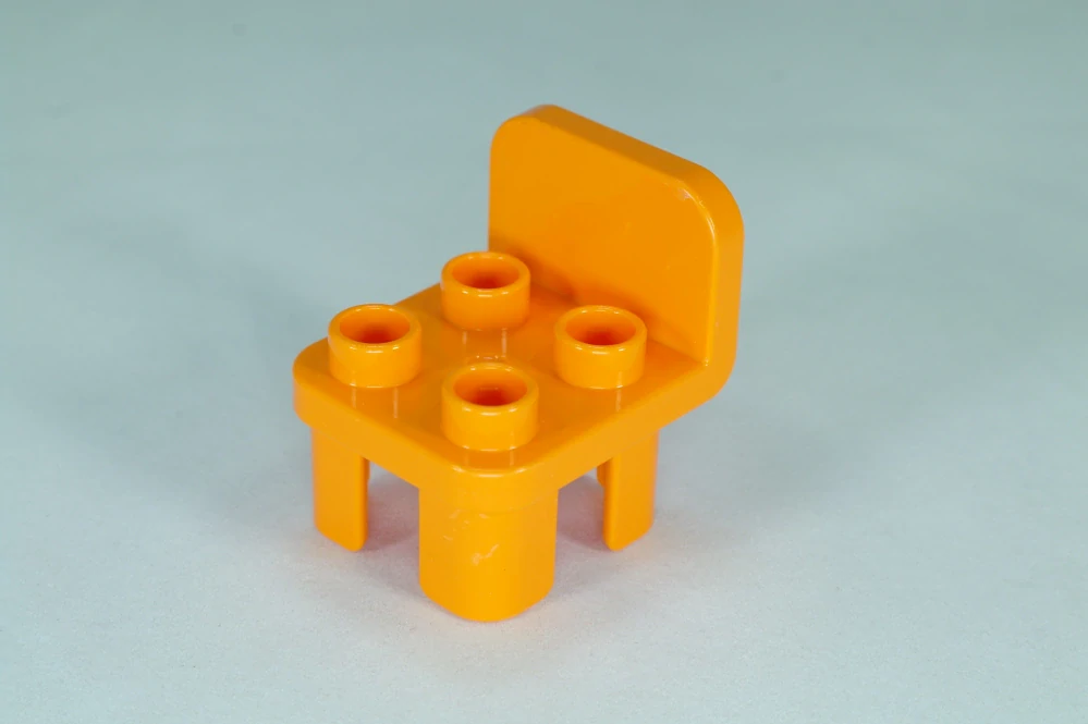 LEGO® DUPLO® židle, zaoblené opěradlo - oranžová