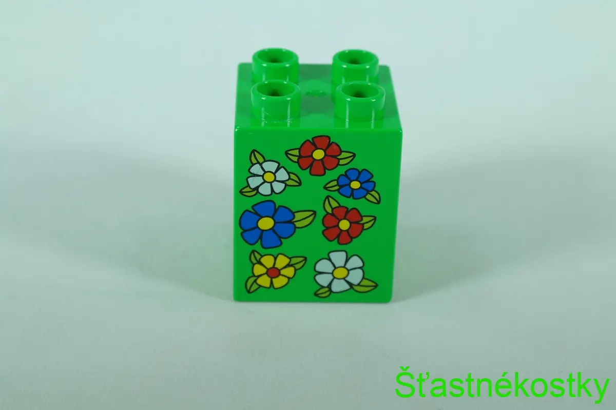 LEGO® DUPLO® cihla 2x2x2 se vzorem květin