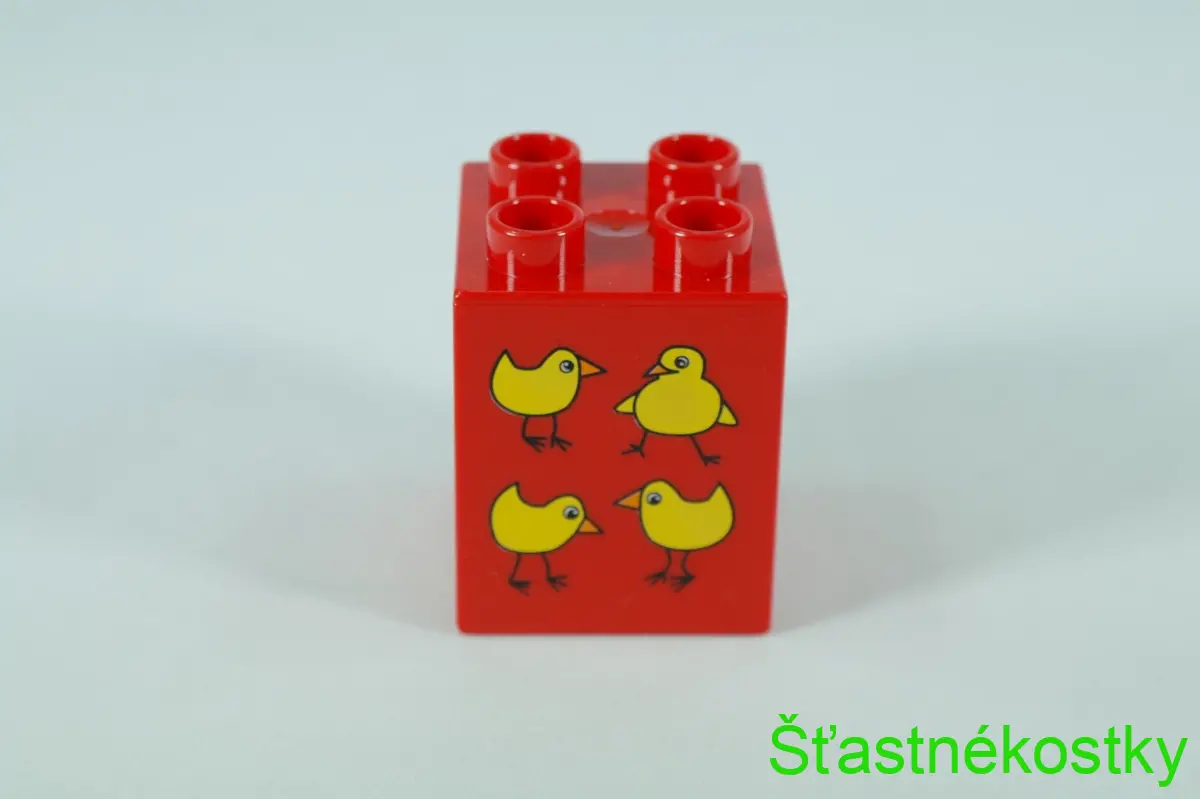 LEGO® DUPLO® cihla 2x2x2 se vzorem čtyř kuřátek
