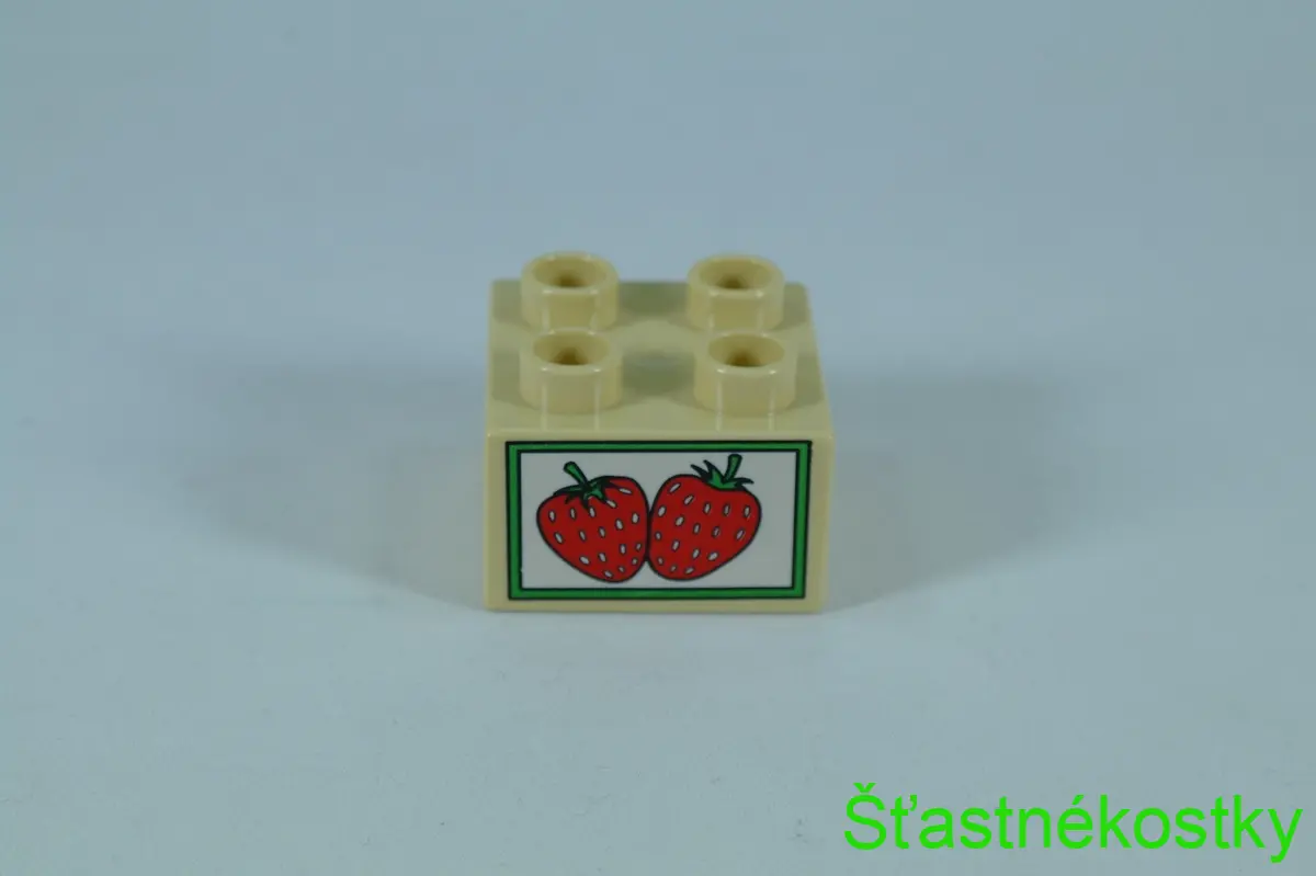 LEGO® DUPLO® cihla 2x2 se vzorem jahod