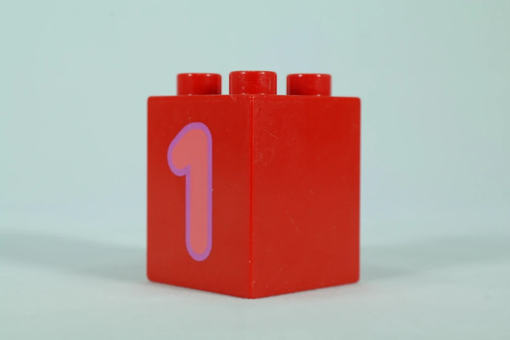 LEGO® DUPLO® čísla 2x2x2 červená - 1