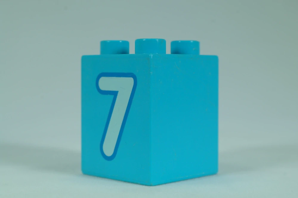 LEGO® DUPLO® čísla 2x2x2 středně azurová - 7