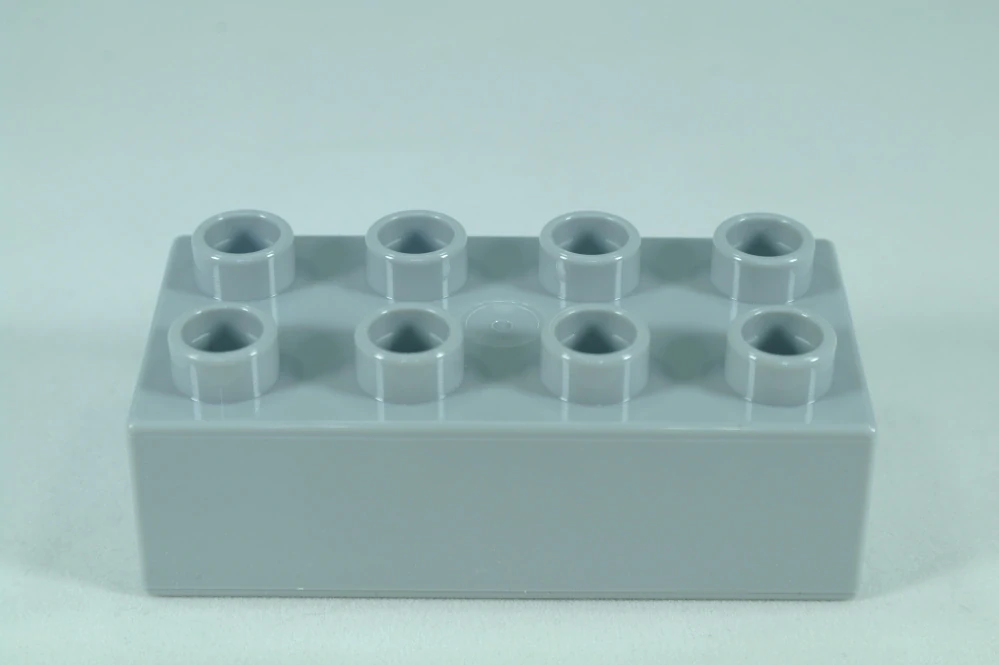 LEGO® DUPLO® kostka/cihla 2x4 - světle šedá