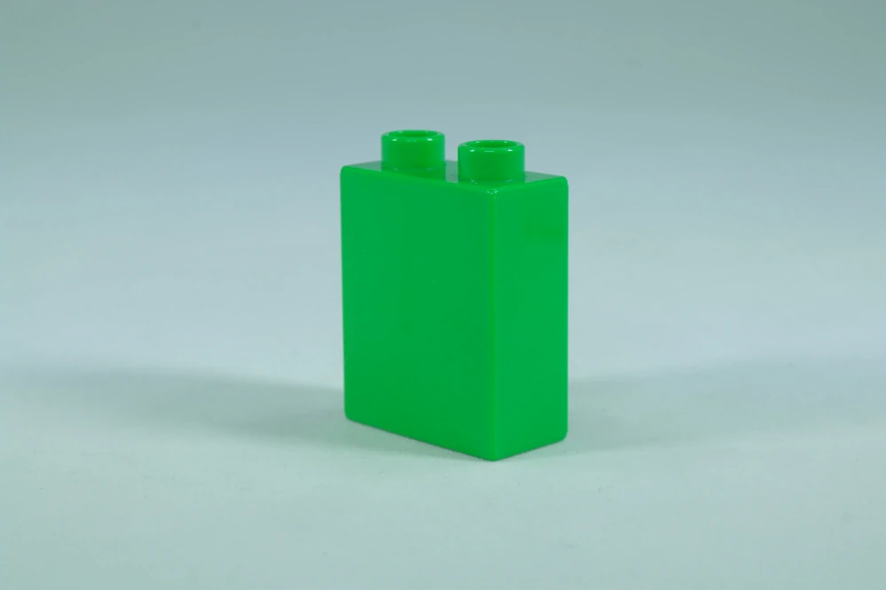 LEGO® DUPLO® kostka/cihla 1x2x2 jasně zelená