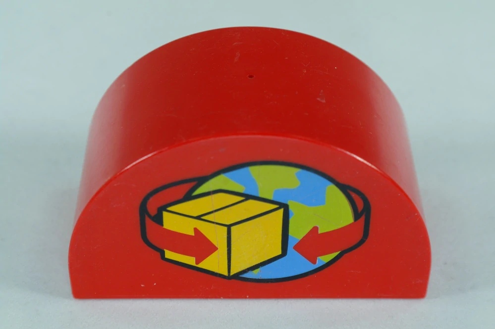 LEGO® DUPLO® kostka 2x4x2 půlkulatá - letecká pošta