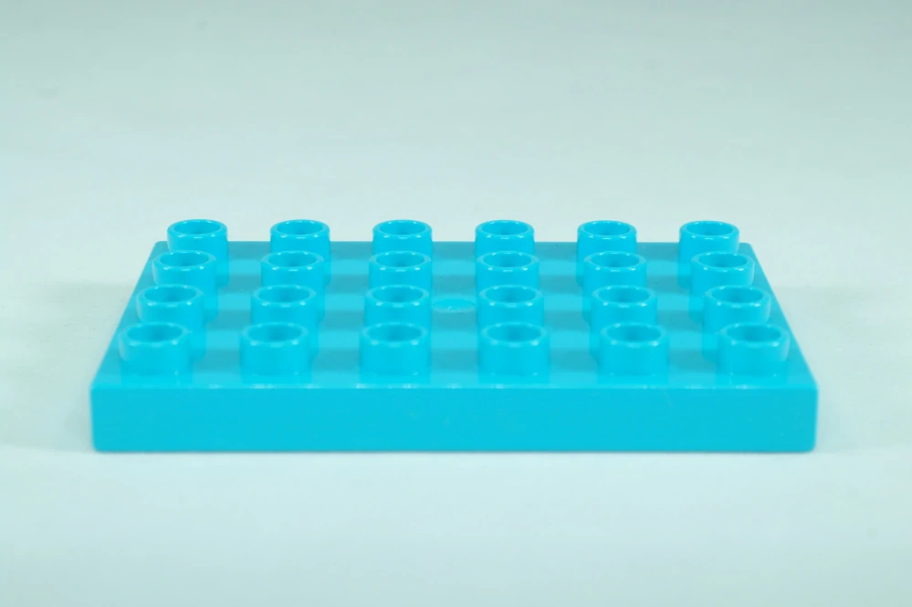 LEGO® DUPLO® deska 4x6, středně azurová