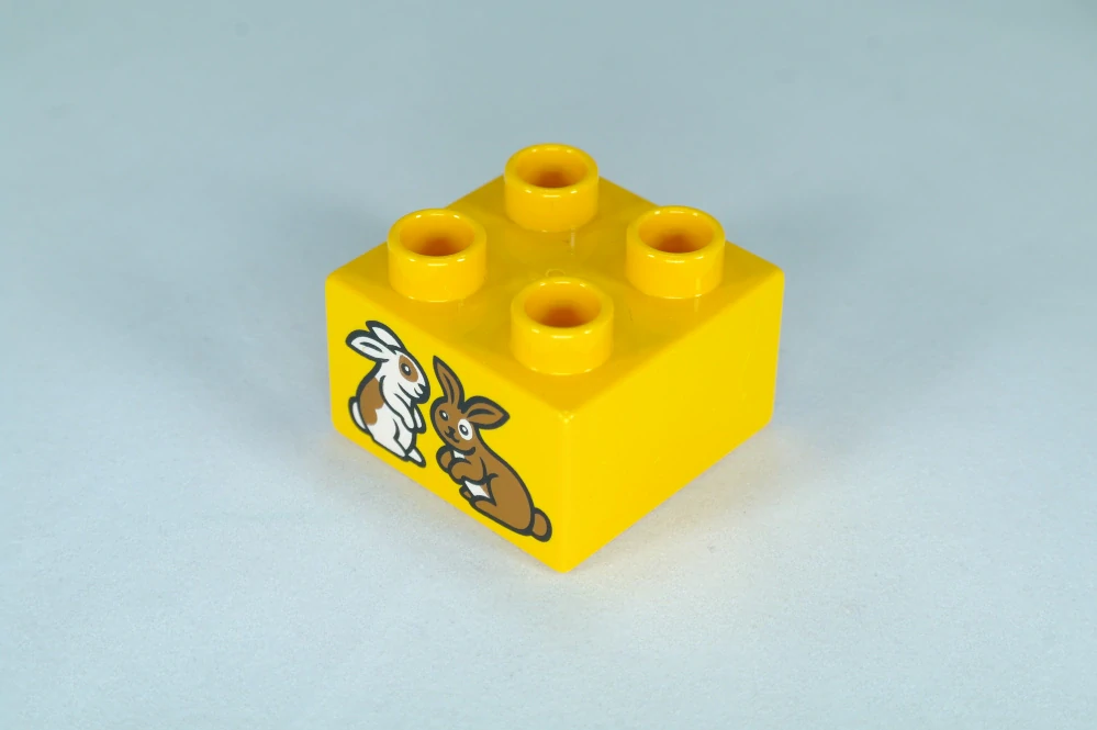 LEGO® DUPLO® cihla 2x2 se vzorem 2 králíčků