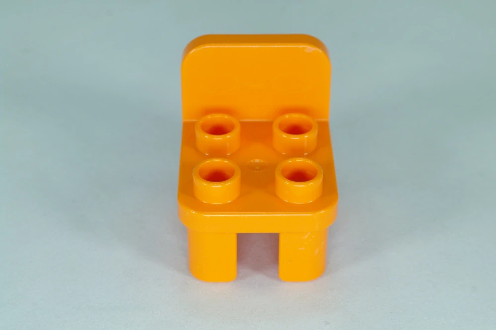 LEGO® DUPLO® židle, zaoblené opěradlo - oranžová