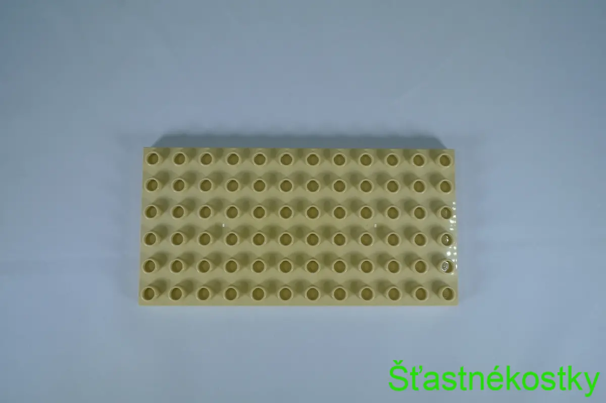 LEGO® DUPLO® deska 6x12 - béžová POŠKOZENÁ PRASKLÁ 2x