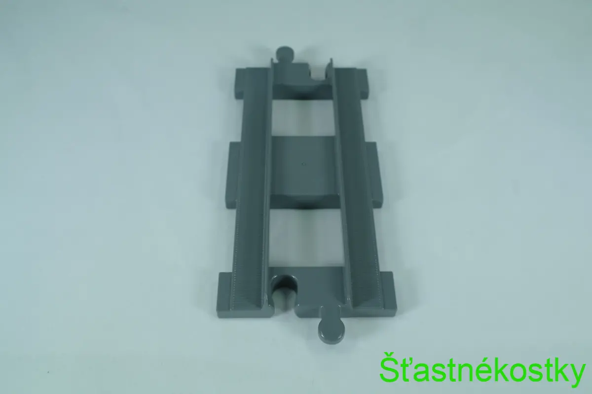 LEGO® DUPLO® kolej rovná - tmavě modravě šedá