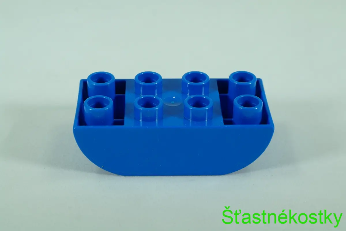LEGO® DUPLO® cihla 2x4 sklon zakřivený obrácený dvojitý - modrá