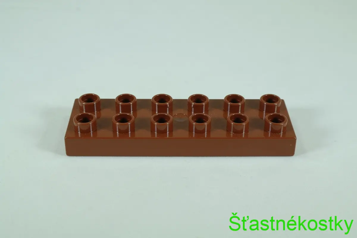 LEGO® DUPLO® kostka/deska 2x6 tenká - hnědá