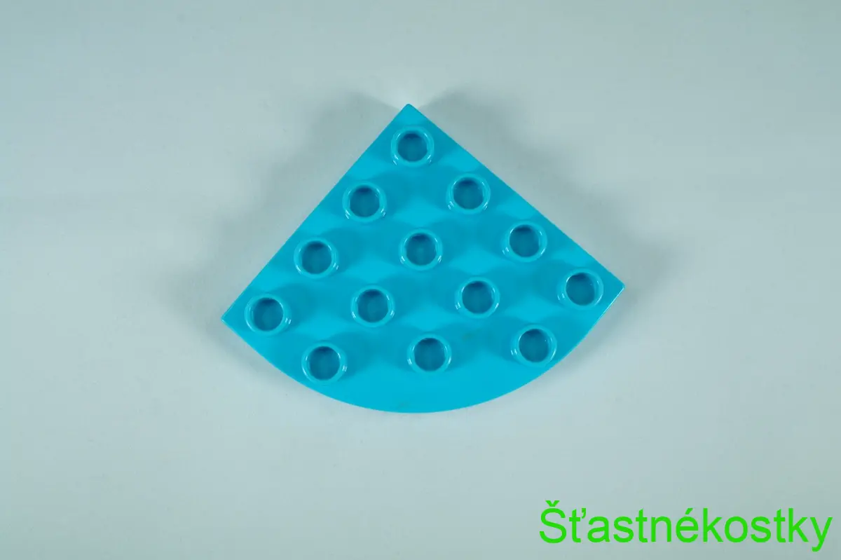 LEGO® DUPLO® deska 4x4 kulatý roh, střední azur