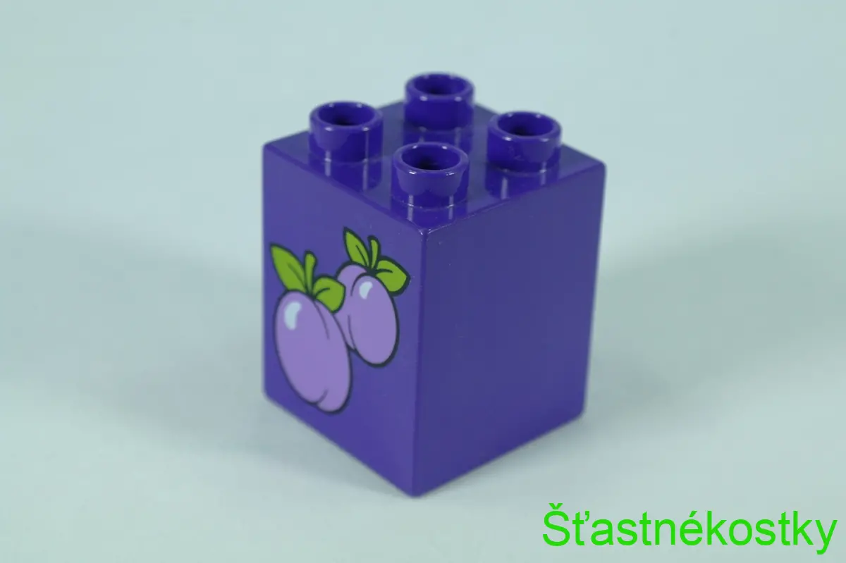 LEGO® DUPLO® cihla 2x2x2 se vzorem švestek