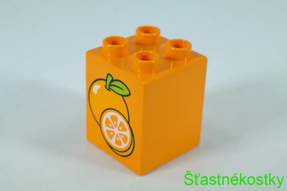 LEGO® DUPLO® cihla 2x2x2 se vzorem pomeranče