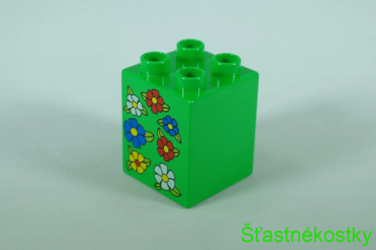 LEGO® DUPLO® cihla 2x2x2 se vzorem květin