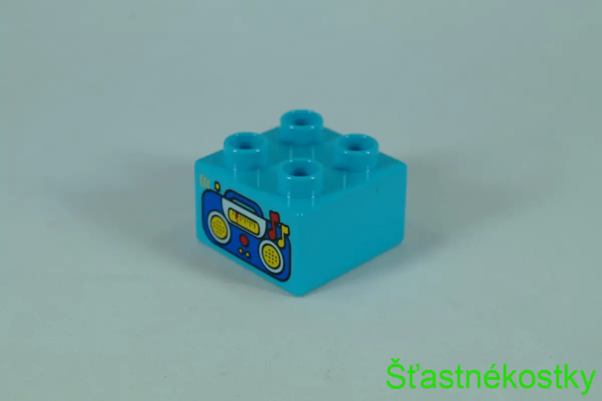 LEGO® DUPLO® cihla 2x2 se vzorem rádia