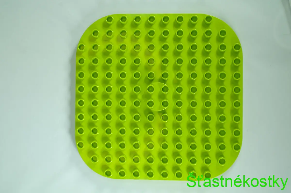 LEGO® DUPLO® deska 12x12 zaoblené rohy se zdviženým středovým válcem 2 x 2