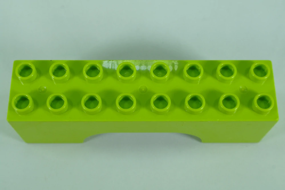 LEGO® DUPLO® cihla 2x8x2 oblouk - limetka