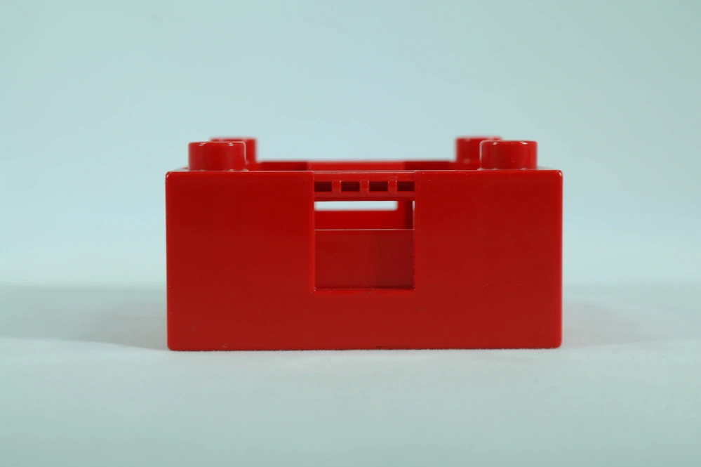 LEGO® DUPLO® kontejnerový box 4x4 se vzorem 4 čtverců - červený