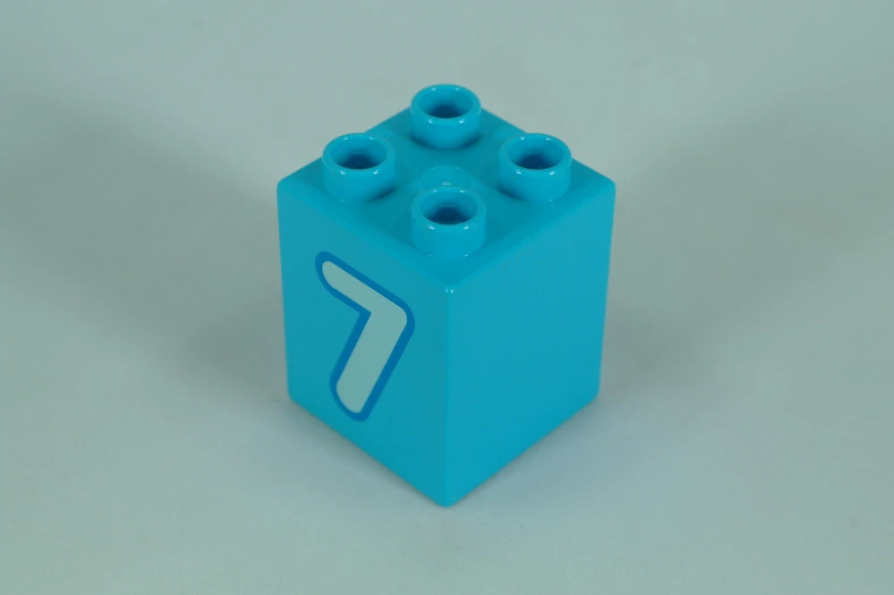 LEGO® DUPLO® čísla 2x2x2 středně azurová - 7