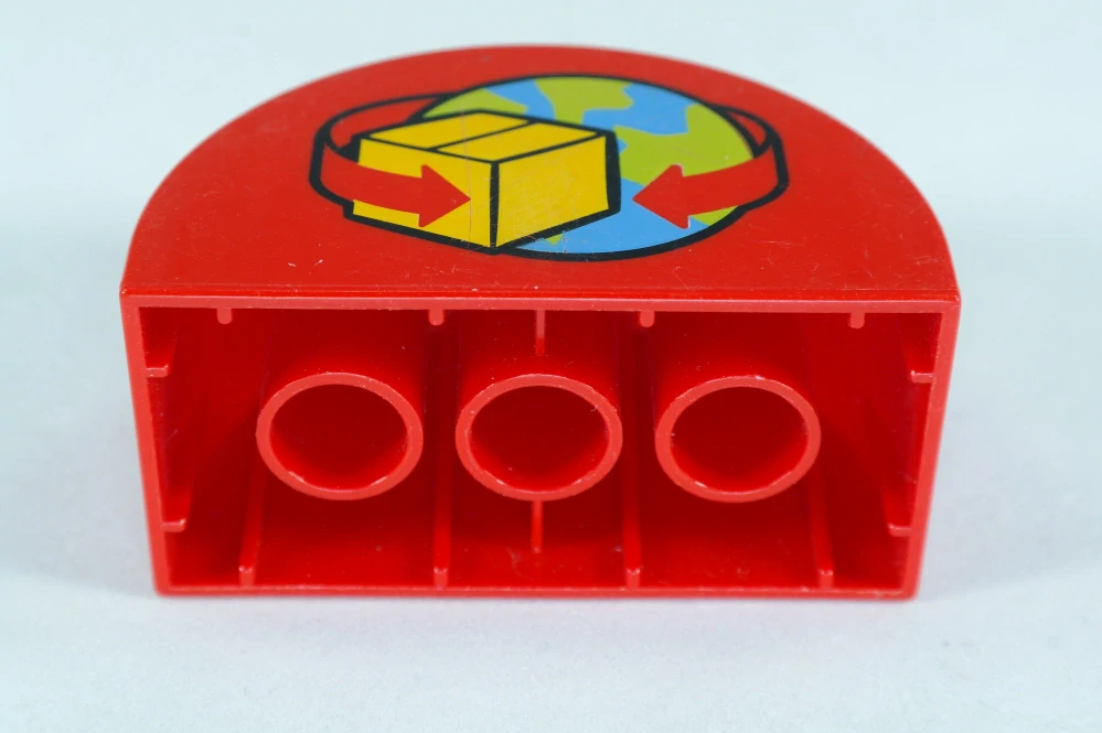 LEGO® DUPLO® kostka 2x4x2 půlkulatá - letecká pošta