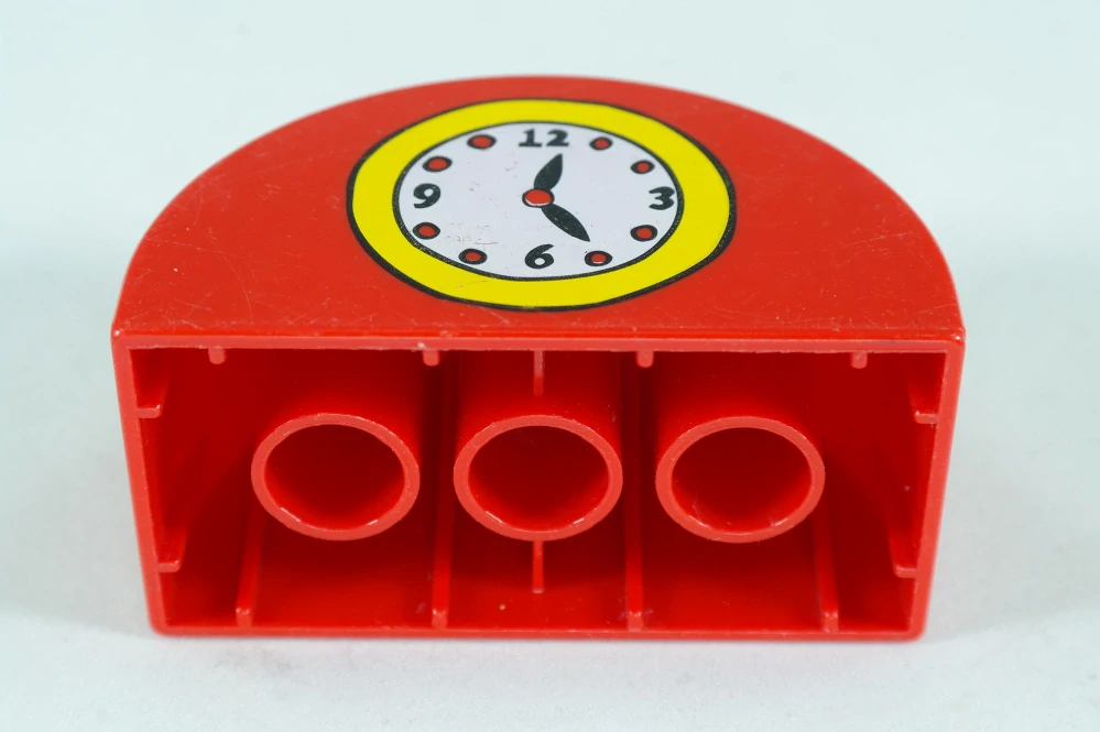 LEGO® DUPLO® kostka 2x4x2 půlkulatá - hodiny