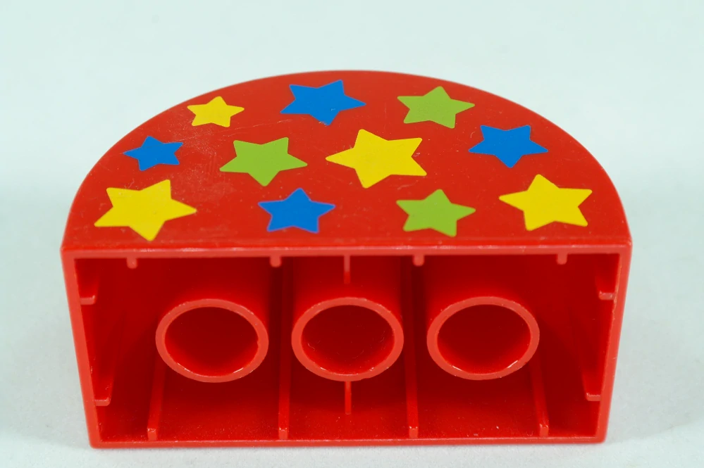 LEGO® DUPLO® kostka 2x4x2 půlkulatá - hvězdičky