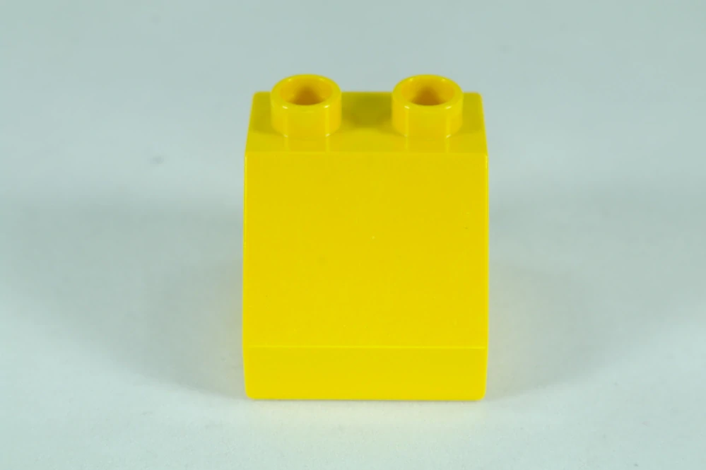 LEGO® DUPLO® cihla 2x2x1 1/2 sklon 45° - s oknem s motivem chlapce a dívky