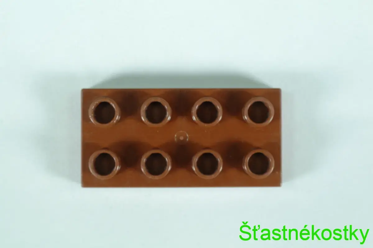 LEGO® DUPLO® kostka/deska 2x4 tenká - hnědá