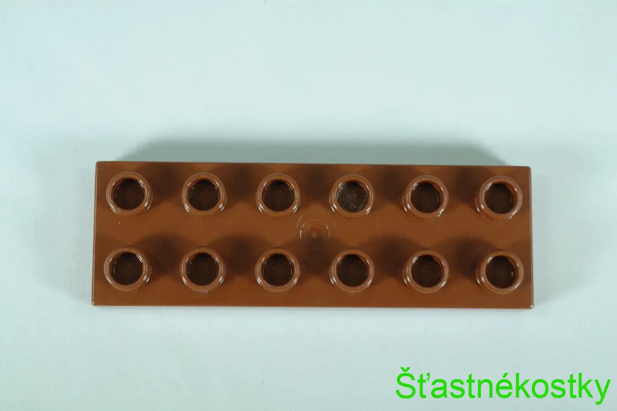 LEGO® DUPLO® kostka/deska 2x6 tenká - hnědá
