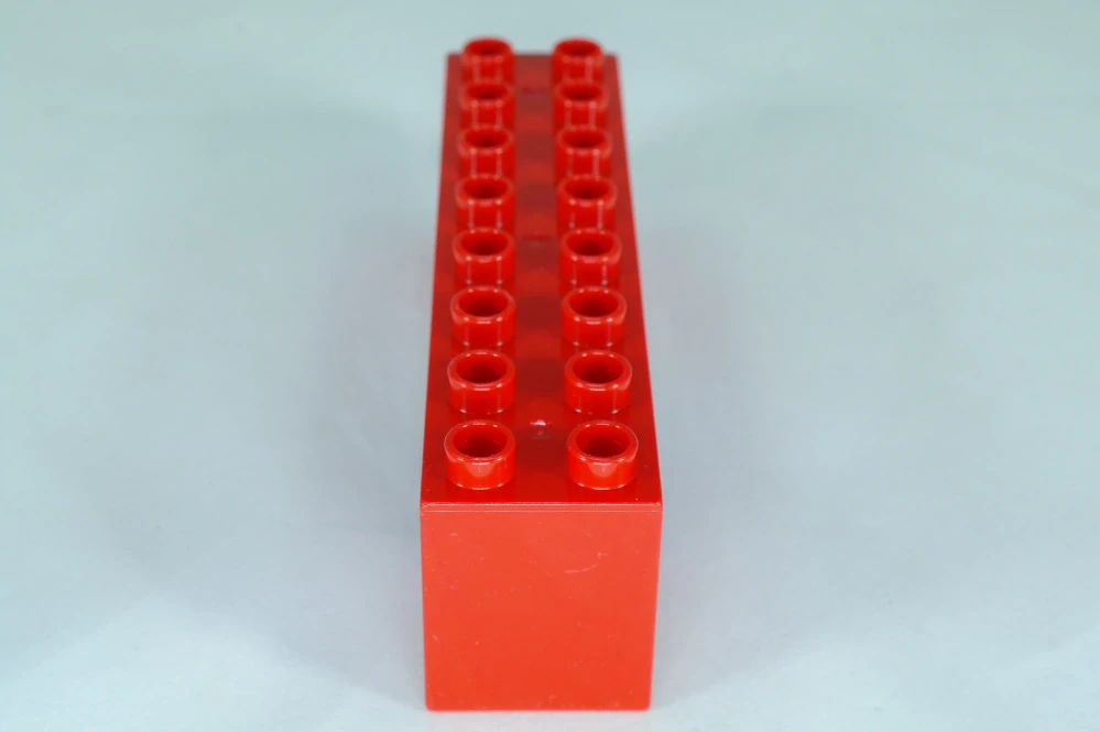 LEGO® DUPLO® cihla 2x8x2 oblouk - červená