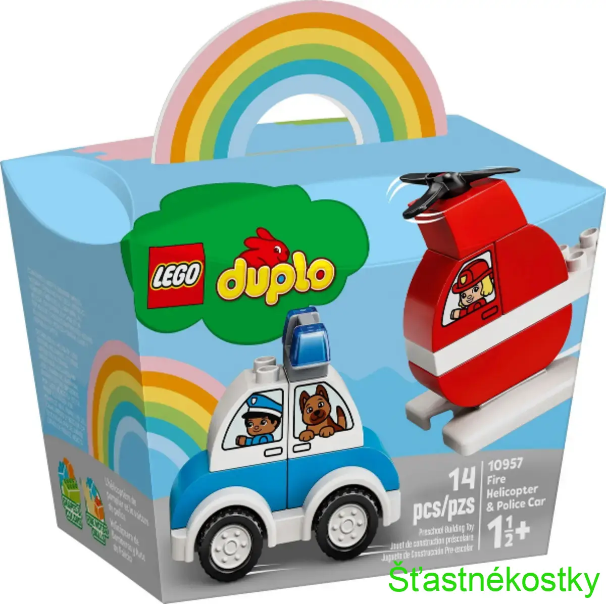 LEGO® DUPLO® 10957 Hasičský vrtulník a policejní auto