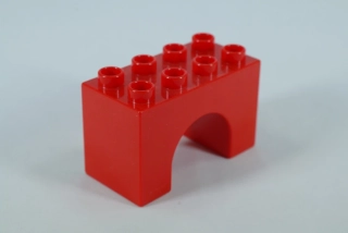 LEGO® DUPLO® kostka/cihla 2x4x2 oblouk - červená