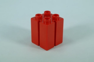 LEGO® DUPLO® kostka 2x2x2 s kanály - červená