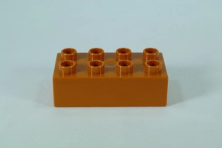 LEGO® DUPLO® kostka/cihla 2x4 - tmavě oranžová