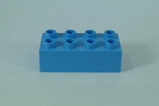 LEGO® DUPLO® kostka/cihla 2x4 - středně modrá
