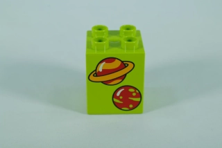 LEGO® DUPLO® cihla 2x2x2 se vzorem dvou planet