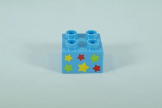 LEGO® DUPLO® cihla 2x2 se vzorem 6 hvězd