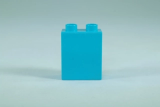 LEGO® DUPLO® kostka/cihla 1x2x2 středně azurová