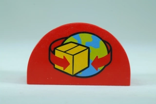LEGO® DUPLO® kostka 2x4x2 půlkulatá - letecká pošta