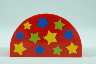 LEGO® DUPLO® kostka 2x4x2 půlkulatá - hvězdičky