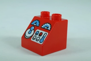 LEGO® DUPLO® cihla 2x2x1 1/2 sklon 45° - s joystickem, měřiči a tlačítky