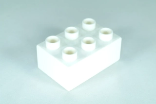 LEGO® DUPLO® kostka/cihla 2x3 - bílá